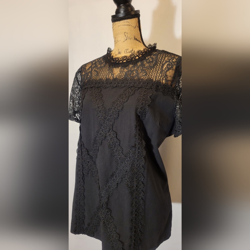 Locryz Short Sleeve Lace Top | NWT! | Sz. XL